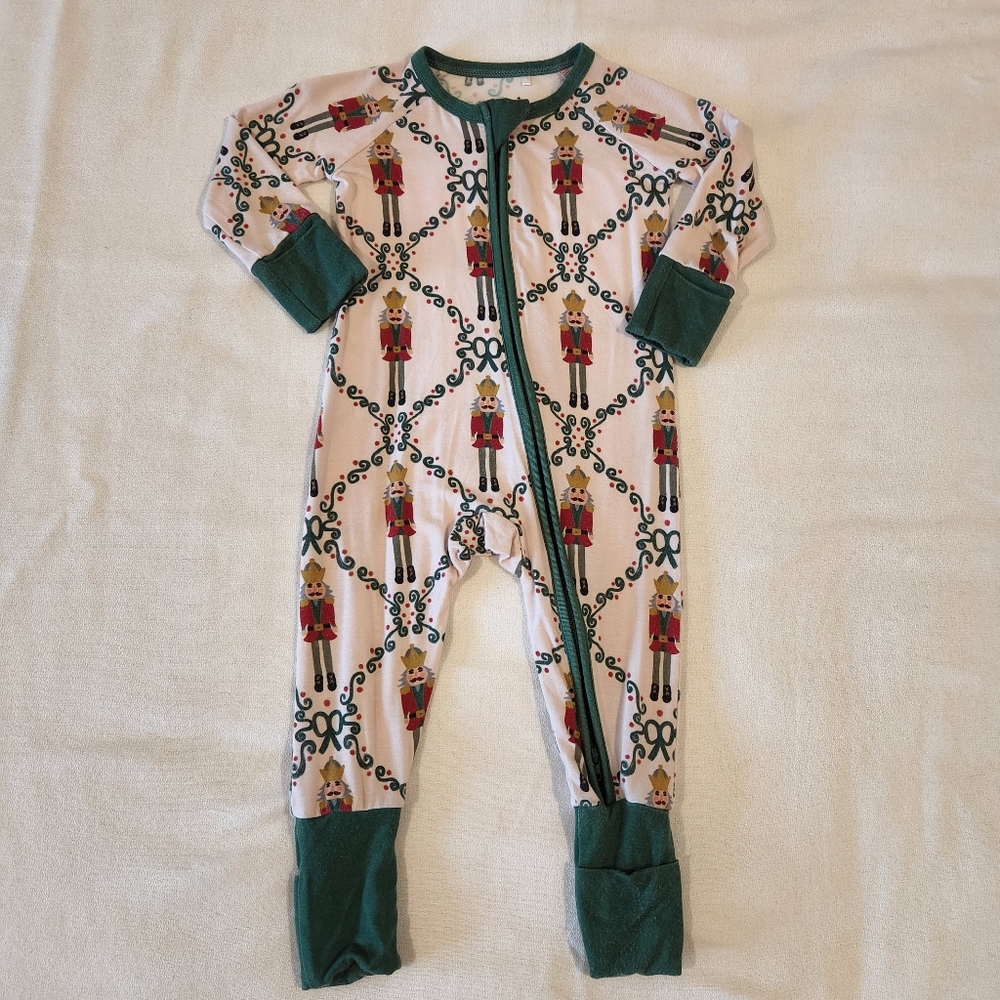 Velveteen by Bunny Knots Bamboo Nutcracker Zippy 1pc Pajamas 3-6 Months Girls